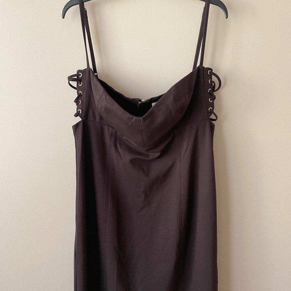 Anthropologie Sleeveless Corset Slim Knee-Length Black Dress By Maeve size XL - Picture 4 of 9